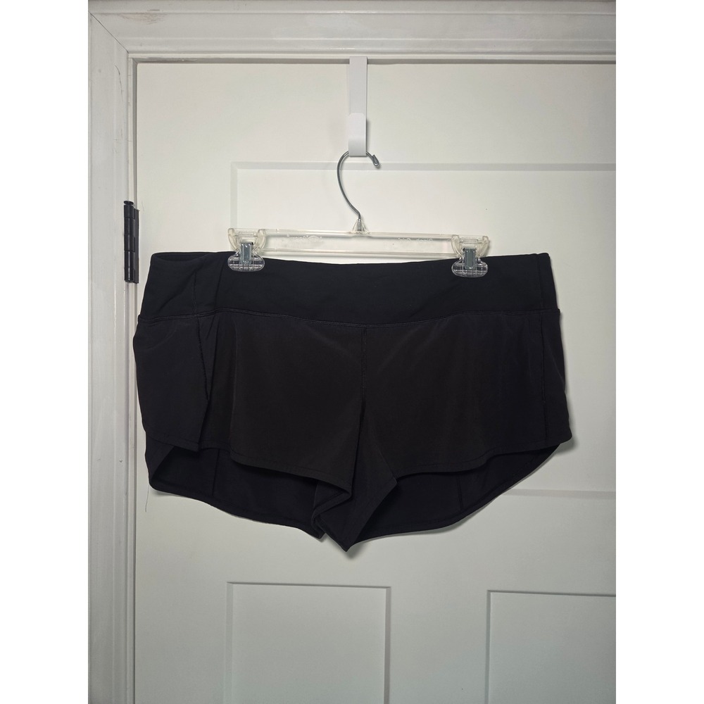 Lululemon Speed Up Low-Rise Lined Short 2.5 Black Size 14 LW7A06R